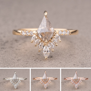 1.22 Carat Canadian Salt and Pepper Engagement Ring, Cleo Setting