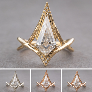 Kite Lab Diamond Engagement Ring, Twisted Arwen Setting