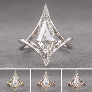 Kite Lab Diamond Engagement Ring, Twisted Arwen Setting
