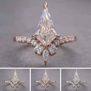 Kite Moissanite Engagement Ring, Willa Setting