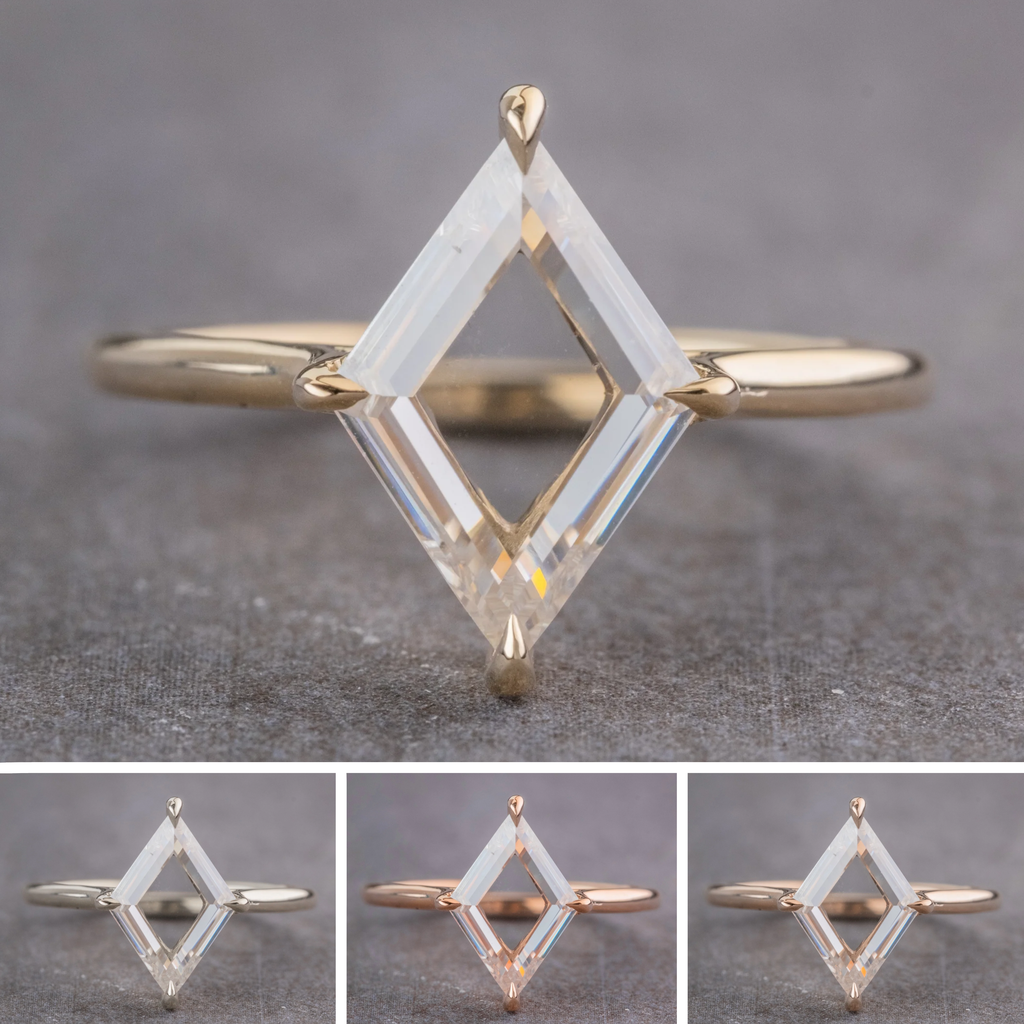 Moissanite Engagement Ring, Point No Point Studio