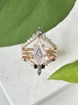 Step Cut Kite Lab Diamond Engagement Ring, Lark Setting