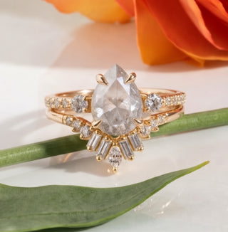 1.82 Carat Icy Pear Diamond Engagement Ring, Eliza Setting