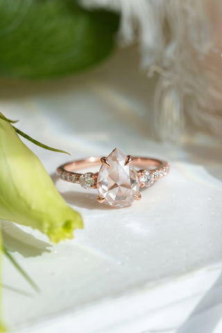1.82 Carat Icy Pear Diamond Engagement Ring, Eliza Setting