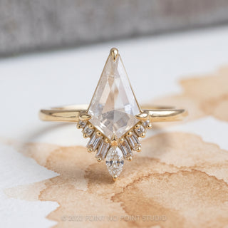 1.92 Carat Fancy White Kite Diamond Engagement Ring, Wren Setting