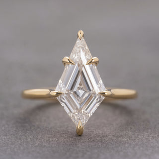 Kite Lab Diamond Engagement Ring, Lark Setting, Step Cut