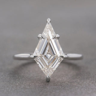 Kite Lab Diamond Engagement Ring, Lark Setting, Step Cut