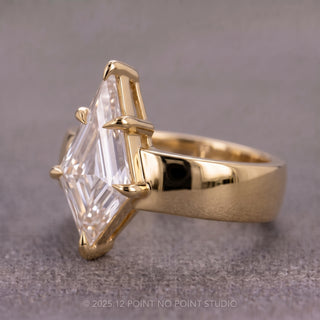 Step Cut Kite Lab Diamond Engagement Ring, Basket Jane Setting