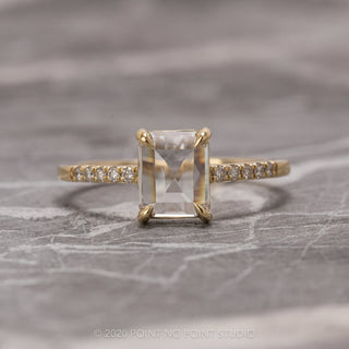 1.55 Carat Clear Emerald Shaped Diamond Engagement Ring, Jules Setting