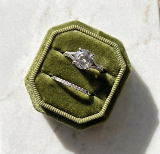 1.04 Carat Salt and Pepper Round Diamond Engagement Ring, Mackenzie Setting
