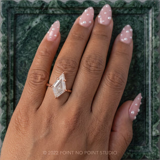 Step Cut Kite Lab Diamond Engagement Ring, Lark Setting