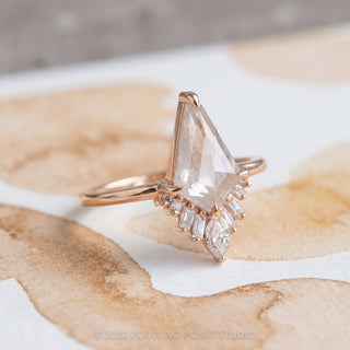 1.92 Carat Fancy White Kite Diamond Engagement Ring, Wren Setting