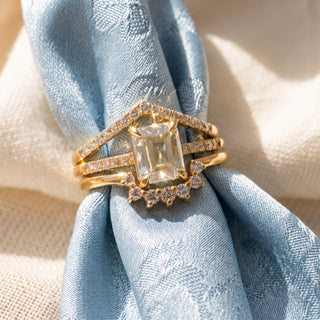 1.55 Carat Clear Emerald Shaped Diamond Engagement Ring, Jules Setting