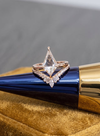 Kite Lab Diamond Engagement Ring, Jane Setting, Point No Point Studio. Available in a variety of metal types. Eco-friendly, Recycled Metals, Conflict Free.