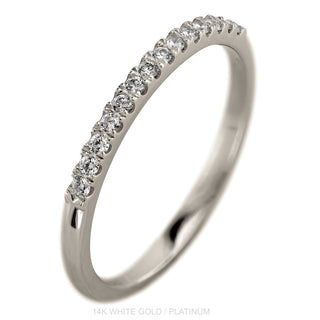 Half Eternity Wedding Ring, 15 White Diamond