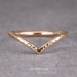 Vivian Wedding Ring, Round Hammered Band
