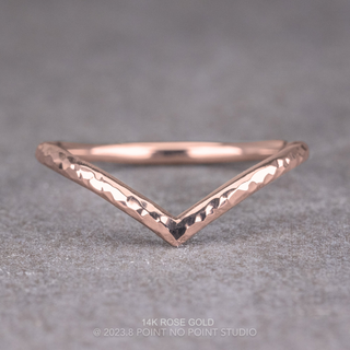Vivian Wedding Ring, Round Hammered Band