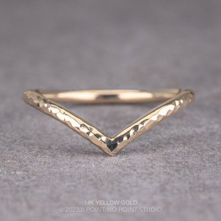 Vivian Wedding Ring, Round Hammered Band
