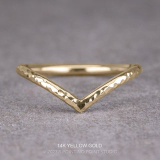 Vivian Wedding Ring, Round Hammered Band