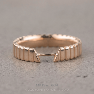 Notched Wedding Ring Cuff, 4mm Polished