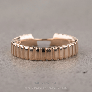 Notched Wedding Ring Cuff, 4mm Polished