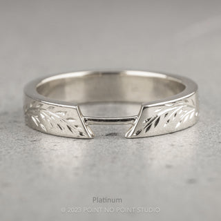 Holly Wedding Ring Cuff, Engraved 4mm