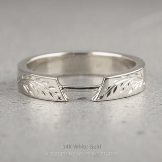 Holly Wedding Ring Cuff, Engraved 4mm