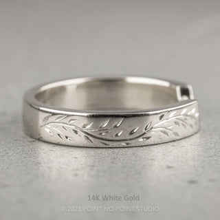 Holly Wedding Ring Cuff, Engraved 4mm