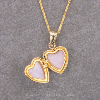 14k Yellow Gold Engraved Heart Locket
