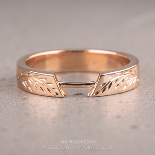 Holly Wedding Ring Cuff, Engraved 4mm