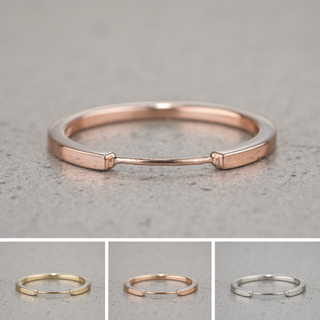 Harper Wedding Ring Cuff, Loaf Band