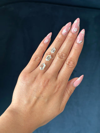 Double Cut Elongated Hexagon Moissanite (multiple sizes)