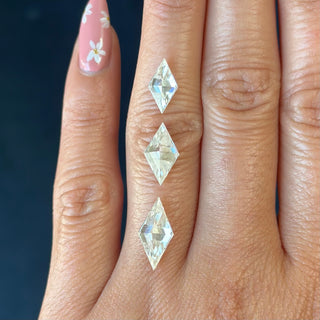 Double Cut Lozenge Moissanite (multiple sizes)