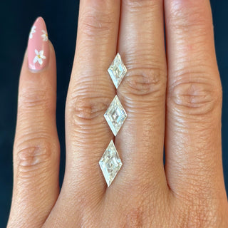 Double Cut Lozenge Moissanite (multiple sizes)