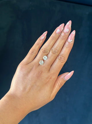Step Cut Hexagon Moissanite (multiple sizes)