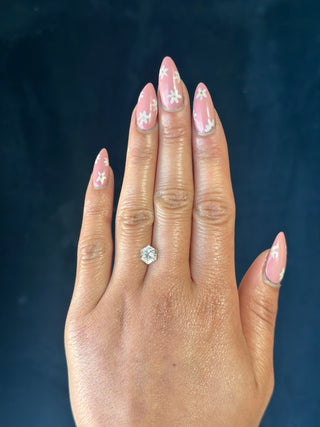 Brilliant Cut Hexagon Moissanite (multiple sizes)