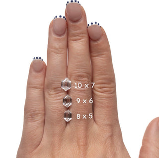 Clear hexagon lab diamond