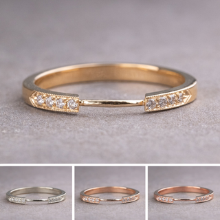 Jamie Wedding Ring Cuff, 8 Diamond