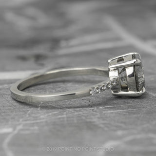 1.45 Carat Salt and Pepper Round Diamond Engagement Ring, Jules Setting