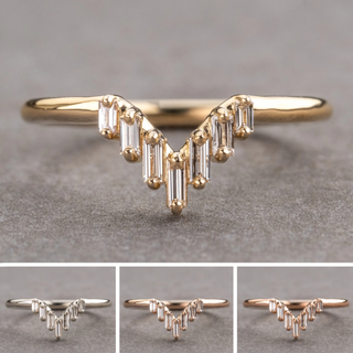 Juniper Wedding Ring, 7 Diamond, Round Band