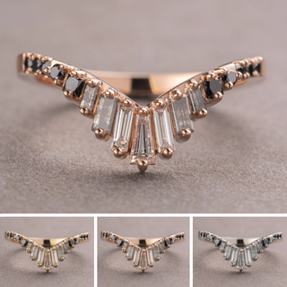 Large Wrenlee Wedding Ring, 17 Ombre Diamond