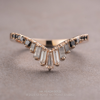 Large Wrenlee Wedding Ring, 17 Ombre Diamond