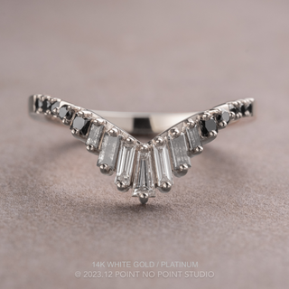 Large Wrenlee Wedding Ring, 17 Ombre Diamond