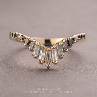 Large Wrenlee Wedding Ring, 17 Ombre Diamond