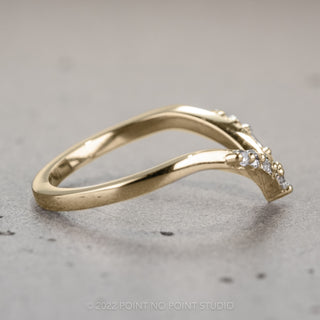 Large Paloma Wedding Ring, 9 Diamond, Loaf Band