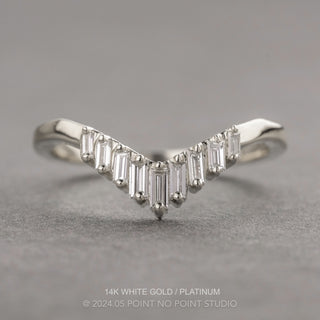 Large Juniper Wedding Ring, 9 Diamond, Loaf Band