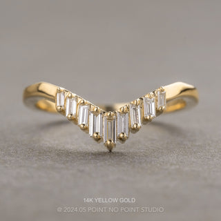 Large Juniper Wedding Ring, 9 Diamond, Loaf Band