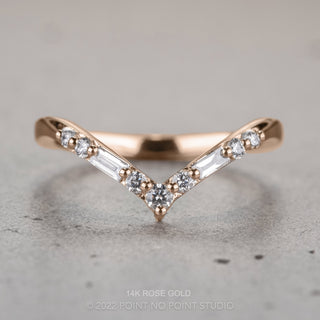 Large Paloma Wedding Ring, 9 Diamond, Loaf Band