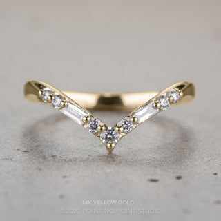 Large Paloma Wedding Ring, 9 Diamond, Loaf Band