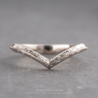 Vintage Louise Wedding Ring, Knife Edge Band